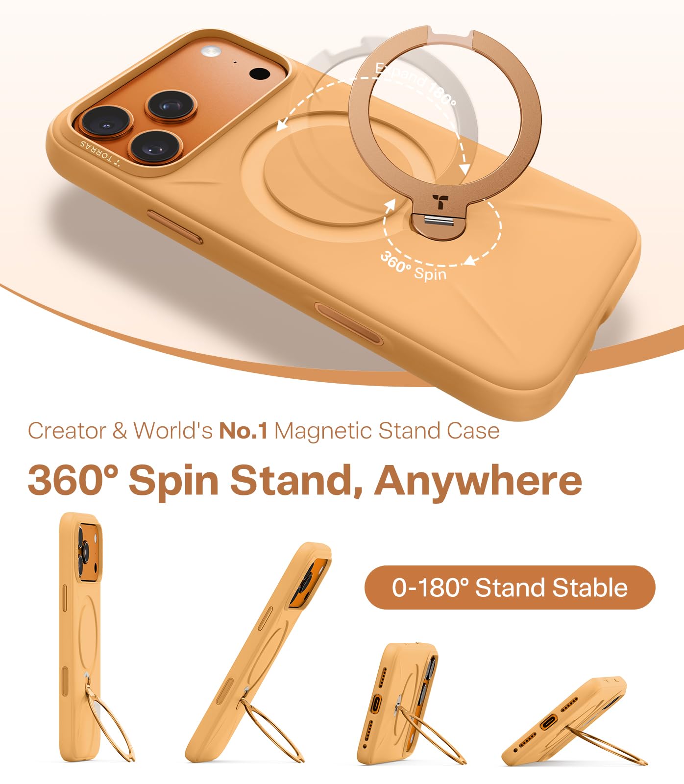 Amazon.com: TORRAS Q3 Silicone for iPhone 17 Pro Max Case Magnetic